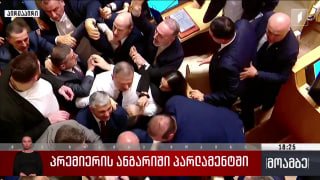 Драка в парламенте Грузии: оппозиционер обвинил Кобахидзе в подчинении Иванишвили